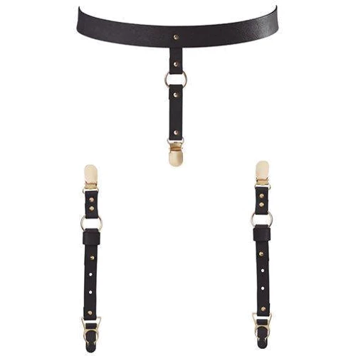 Подтяжки Bijoux Indiscrets MAZE - Suspender Belt for Underwear and Stockings Black