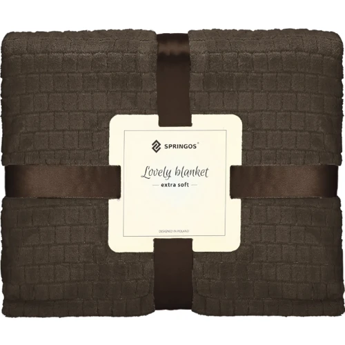 Плед Springos Extra Soft 130x180 см коричневый (HA7109): Цвет коричневый