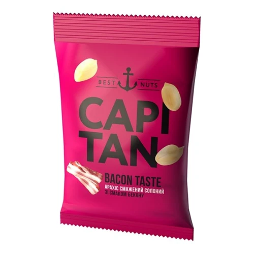 Арахис Capitan жареный соленый со вкусом бекона 70 г (4820240033318)