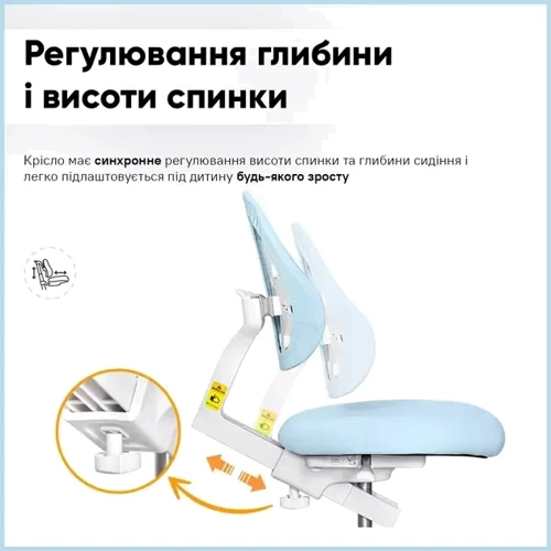 Дитяче крісло Evo-kids Mio Lite Blue (Y-208 KBL): Особливості Двойная спинка