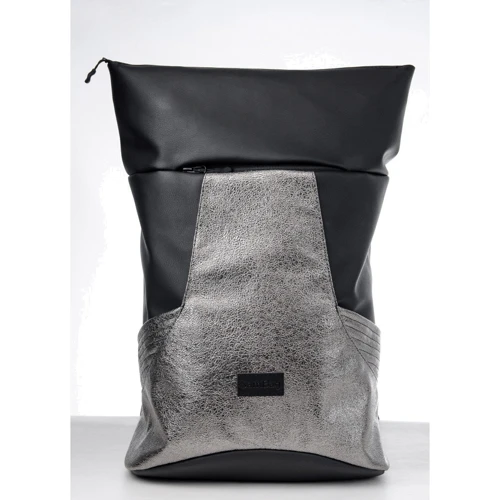 Жіночий рюкзак Sambag RollTop X чорно-сріблястий (24320635): Стать Женский