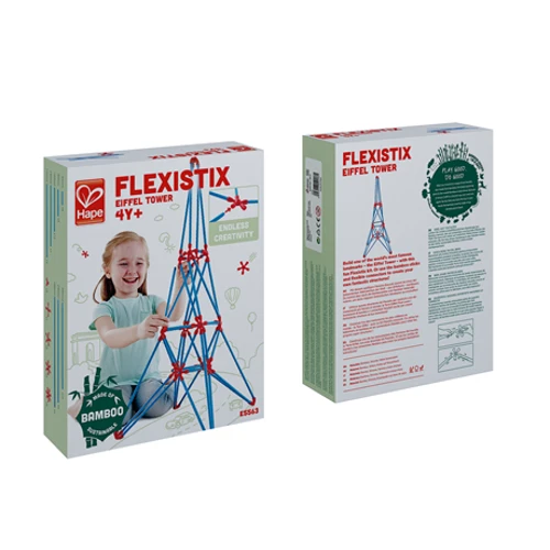 Конструктор HAPE Flexistix Ейфелева вежа 62 деталей бамбуковий (E5563) фото 2