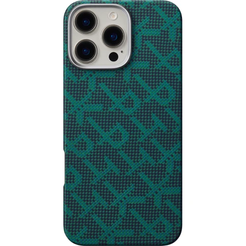 Чехол для iPhone Pitaka Monogram Tactile Woven Case Dark Green for iPhone 16 Pro фото 6