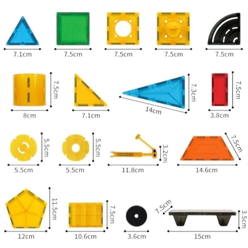 Магнітний конструктор Будівельний майданчик: 90 деталей, машинка (X 2108)