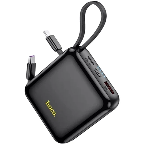 Внешний аккумулятор Hoco Power Bank 10000mAh Q23 Blade with Cable PD 20W/22.5W Black