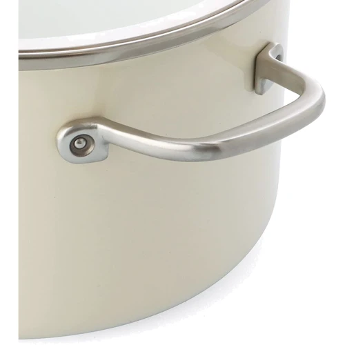 Каструля KitchenAid Steel Core 20 см 3.7 л мигдальний крем (CC003266-001): Обсяг, л 3.7