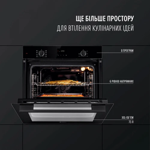 Духова шафа електрична Perfelli PERLA 6D8I NERO