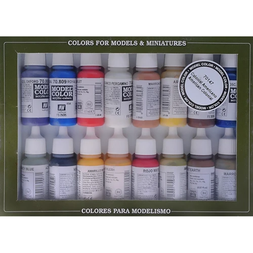 Набор красок Vallejo "Model Color" американско-колониальный, 16 шт: Производитель Vallejo