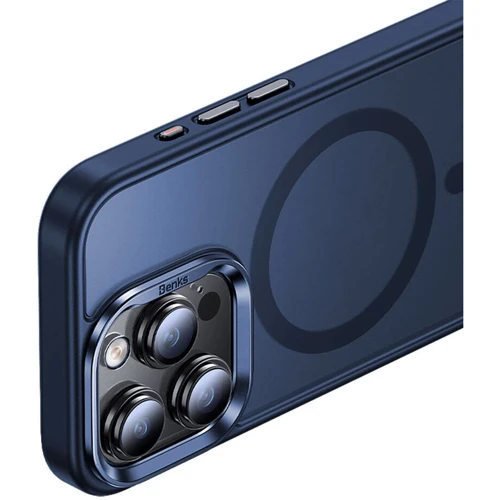 Чехол для iPhone Benks MagClap Mist Protective Blue Titanium for iPhone 15 Pro Max: Материалы поликарбонат и полиуретан