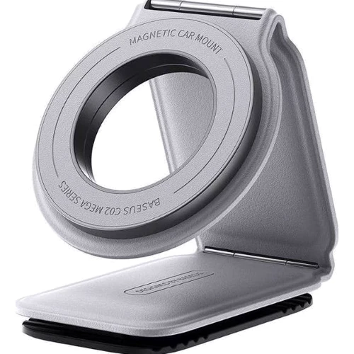 Тримач Baseus Car Holder Magnetic C02 Mega Gray (C40169002833-00) для Apple iPhone 16 I 15 I 14 I 13 I 12 series: Сумісність Apple
