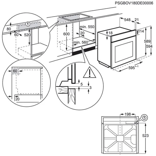 Духова шафа електрична Electrolux EOD6C77H: Гриль есть