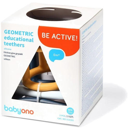 Освітні прорізувачі Babyono Geometric Жовтий / білий / чорний (514/01)