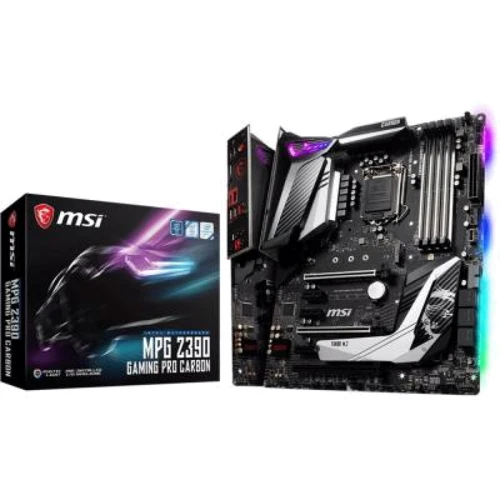 MSI MPG Z390 GAMING PRO CARBON: Роз'єми на задній панелі USB Type-C, USB 3.1 Gen 2, USB 3.0 (USB 3.1 Gen 1), S / PDIF (оптичний)