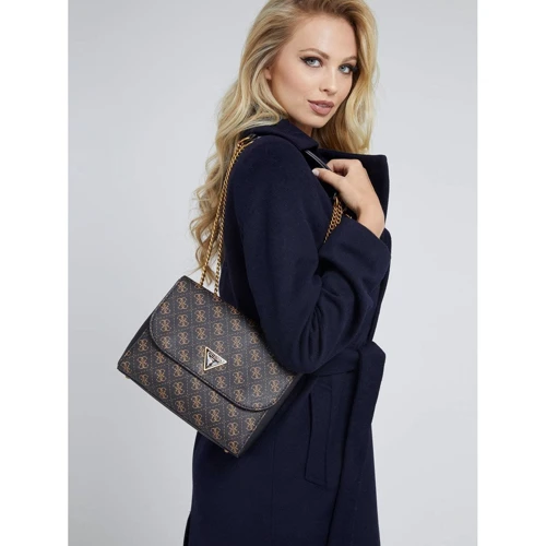 Женская сумка через плечо Guess Cordelia Logo темно-коричневая (HWQB8377210-BNL): Страна производитель Вьетнам