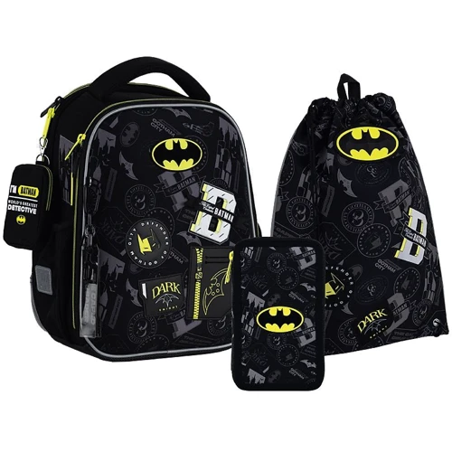 Набор Kite рюкзак + пенал + сумка для обуви 555 DC Batman (SET_DC25-555S)