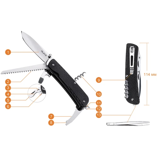 Нож Ruike Trekker LD32-B: Тип ножа складной