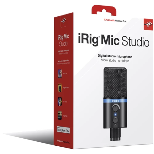 Микрофон IK MULTIMEDIA IRIG MIC STUDIO Black: Тип Для планшетов, смартфонов