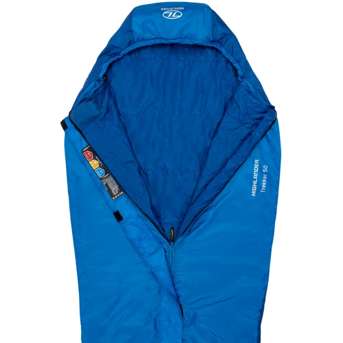 Спальный мешок Highlander Trekker 50/+8°C Blue: Верхняя температура комфорта +20 °C