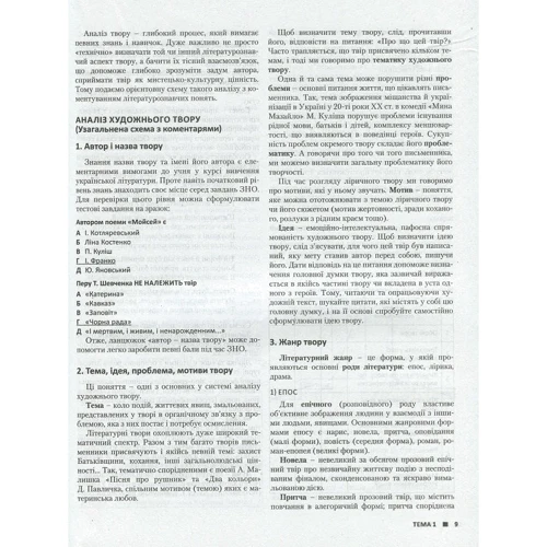 ЗНО + ДПА +2021: Українська література. Комплексне видання + УЗАГАЛЬНЕНА ТАБЛИЦЯ для повторення: Кількість сторінок 272