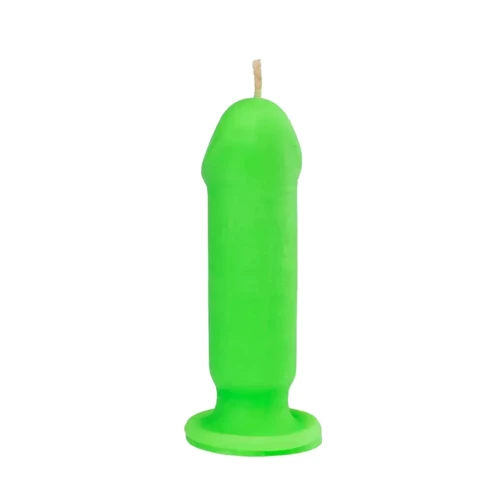 Свеча LOVE FLAME - Dildo S Green Fluor, CPS04-GREEN