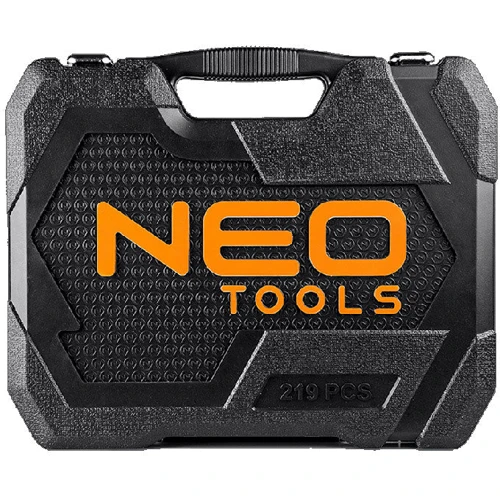 Универсальный набор инструментов NEO Tools 08-671: Комплектация набора торцевые головки, комбинированные ключи, воротки