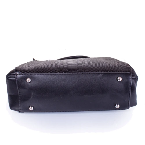 Женская сумка тоут Amelie Galanti черная (A981136-black): Фактура Тиснение, Матовая
