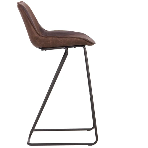 Стул барный Custer gunmetal, cowboy Coffe/Dark Brown: Материал каркаса металл, искусственная кожа