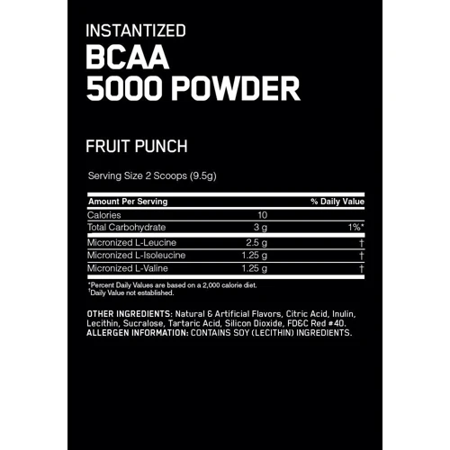 Аминокислота для спорта Optimum Nutrition BCAA 5000 Powder 345 g /60 servings/ Unflavored: Вкус Без вкуса