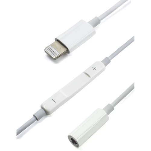 Адаптер Optima Adapter Lightning to Mini-jack 3.5 with Volume Control White (OPT-MH20): Дополнительные разъемы 3.5mm Headphone