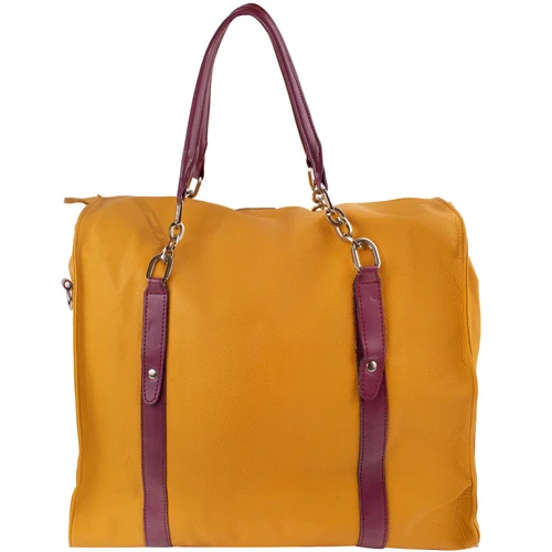 Женская дорожная сумка Laskara желтая (LK10240-yellow-purple): Страна производитель Чехия