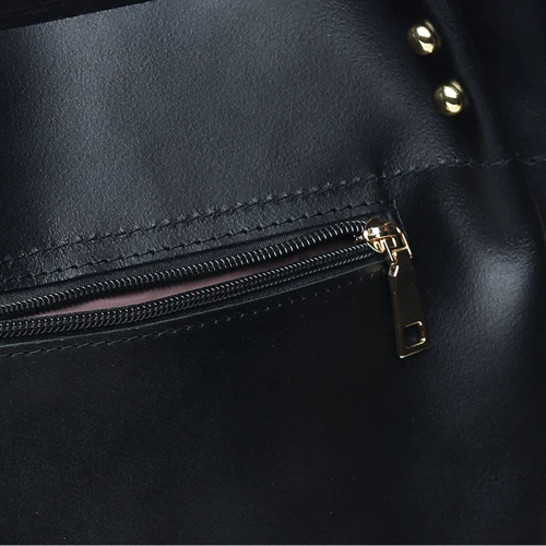 Женская сумка тоут Ricco Grande черная (1L908-black): Материал Натуральная кожа