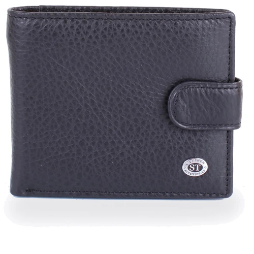 Мужское портмоне ST Leather Accessories черное (NST104-black): Пол Мужской