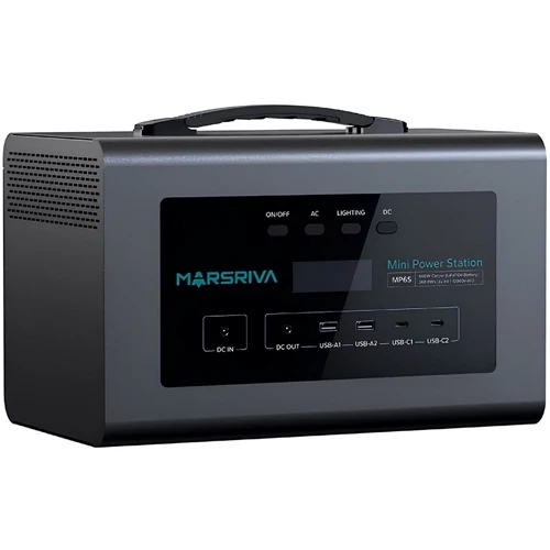 Зарядная станция Marsriva MP6S 600W 268.8 Wh UA: Выходы потребителей USB-C, USB-A, 220V