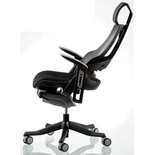 Кресло офисное Special4You Wau Black Fabric Charcoal Network (E0789): Оснащение Подголовник, Подлокотники, С колесиками, С крестовиной