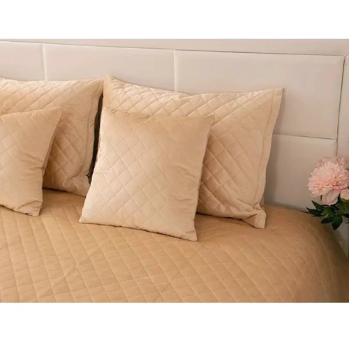 Подушка Руно декоративная велюровая 40х40 см (311.55_Beige ромб): Размер, см 40x40