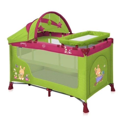 Манеж Bertoni NANNY 2L + (green & pink bunnies): Тип ліжечко-манеж