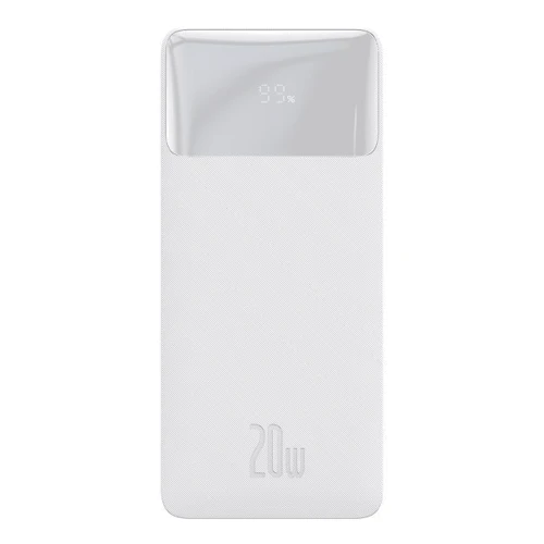 Зовнішній акумулятор Baseus Power Bank 10000mAh Bipow Display 20W White (PPDML-L02)