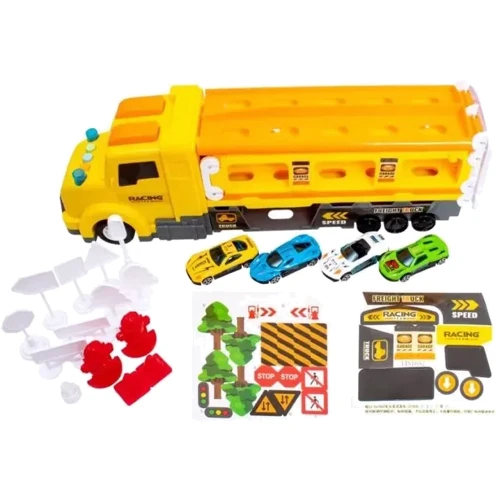 Игровой набор HERACLES Transformable truck с автовозом (HS8015A)