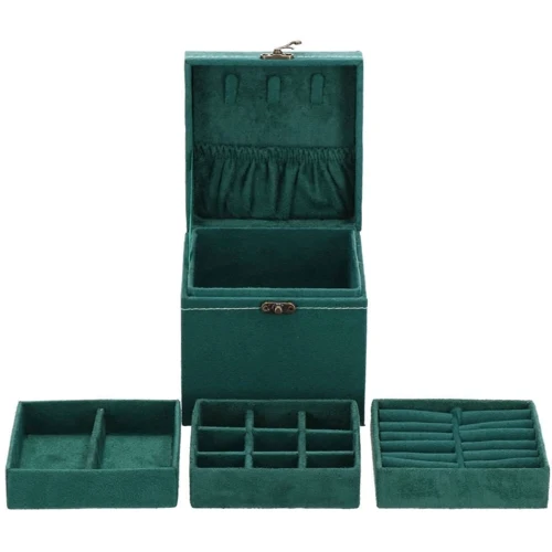 Скринька для прикрас (футляр для біжутерії) Springos 12x12x12 см HA1088 фото 8