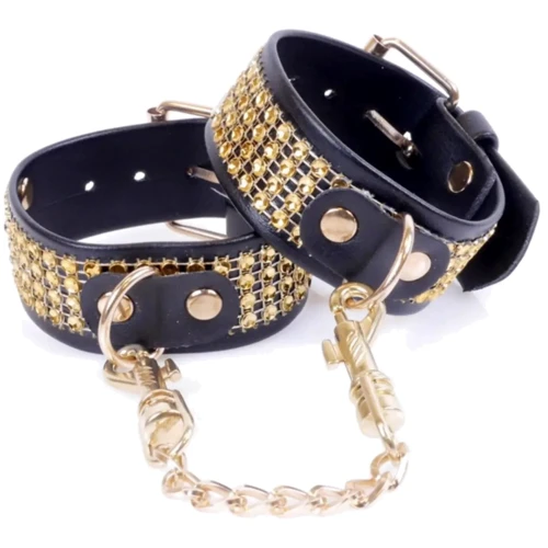 Наручники с кристаллами Fetish Boss Series - Handcuffs with cristals Gold (BS3300095): Производитель Fetish Boss Series