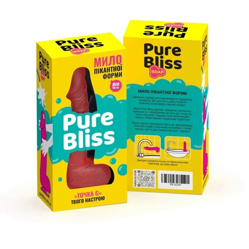 Крафтовое мыло-член с присоской Pure Bliss MINI Red, натуральное