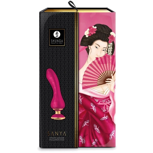 Вибратор для точки G Shunga Sanya Raspberry, гибкий ствол