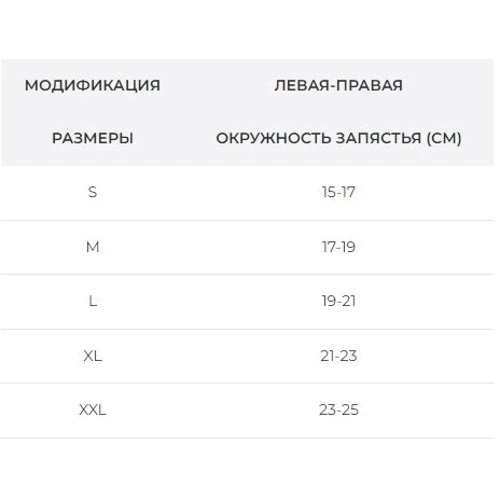 Бандаж для фиксации лучезапястного сустава и первого пальца руки Ersamed размер S-XXL (SL-21): Тип Лучезапястные