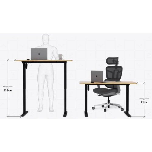 Стол Mealux PowerDesk Energy Mahogany c электрорегулировкой высоты (EVO-201 Energy Mahogany/B)