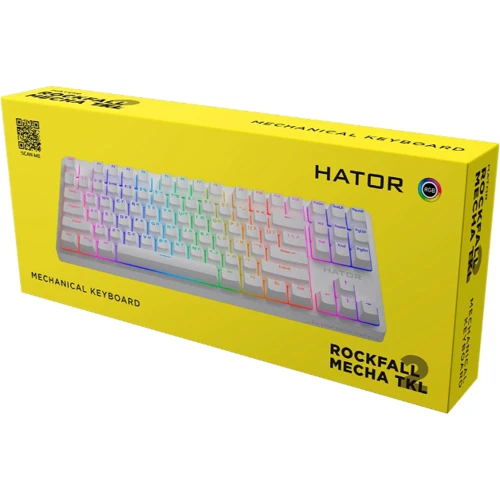 Клавиатура HATOR Rockfall 2 Mecha TKL Orange White (HTK-521): Тип клавиш механический