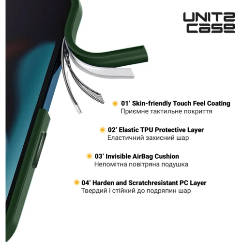 Чехол для телефонов ArmorStandart UNIT2 Case Green for Google Pixel 9 / 9 Pro (ARM80903): Тип накладка на заднюю часть