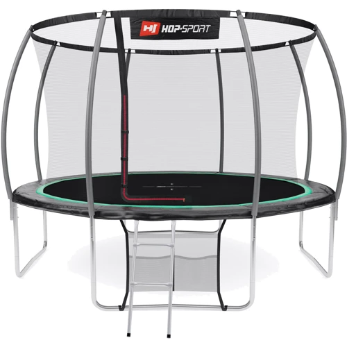 Батут Hop-Sport Premium 10 ft с черно-зеленый с внутренней сеткой 305 cм