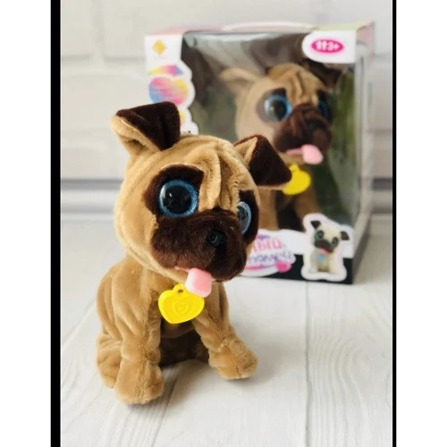 Собачка интерактивная мопс HappyCow с озкучкой на русском языке (JD-R 9902): Рекомендуемый возраст от 3 лет