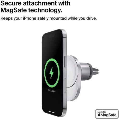 Держатель Belkin Car Holder Wireless Charger BoostCharge Pro Qi2 with MagSafe 15W Gray (WIC008btGR-V2)