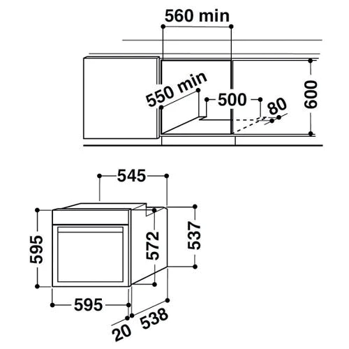 Духовой шкаф электрический Whirlpool AKP 461 IX: Объем, л 63